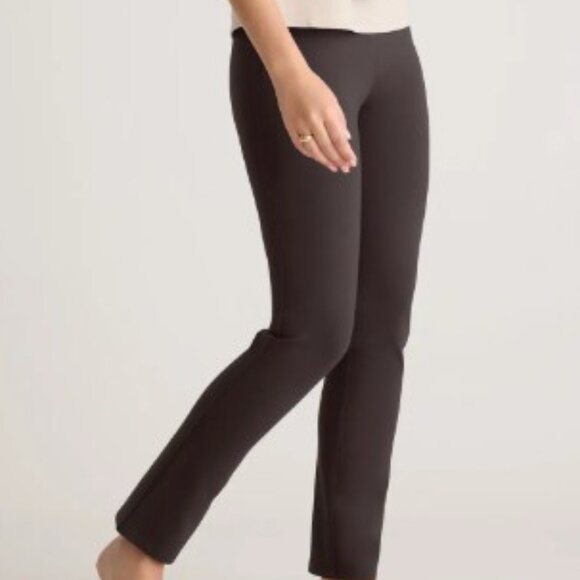 Quince Espresso Ultra-Stretch Ponte Straight Leg Pants - Picture 1 of 9